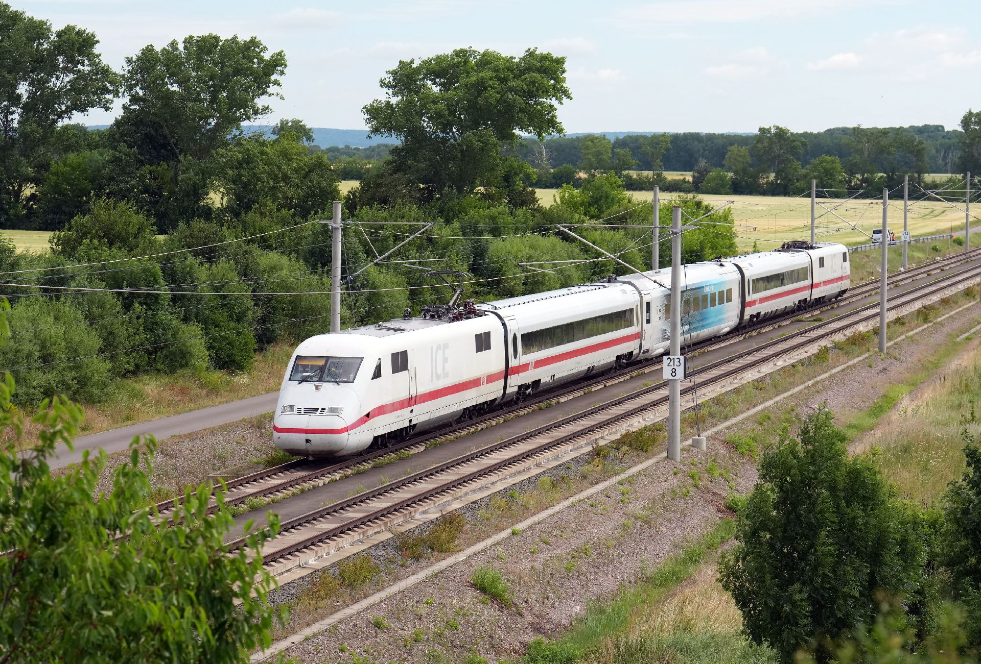 Testovací vlak ICE mezi Lipskem a Erfurtem. Foto: Deutsche Bahn
