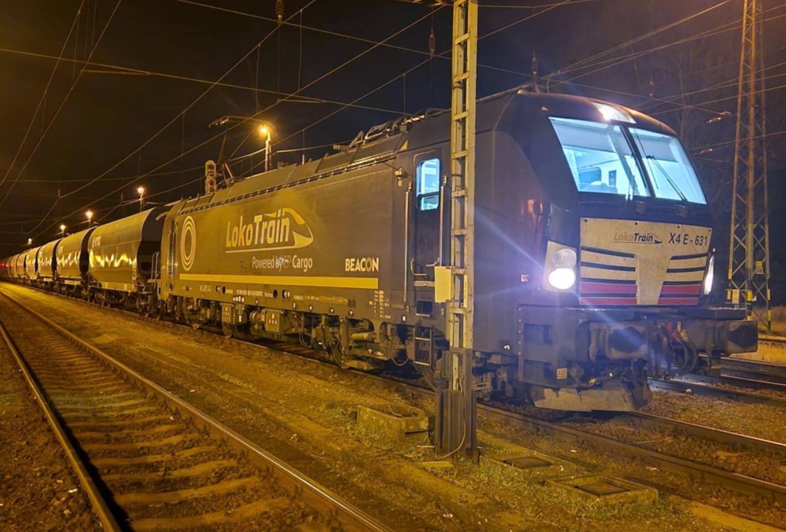 První vlak SI Cargo Hungária vezl obilí do Itálie. Pramen: EPLI