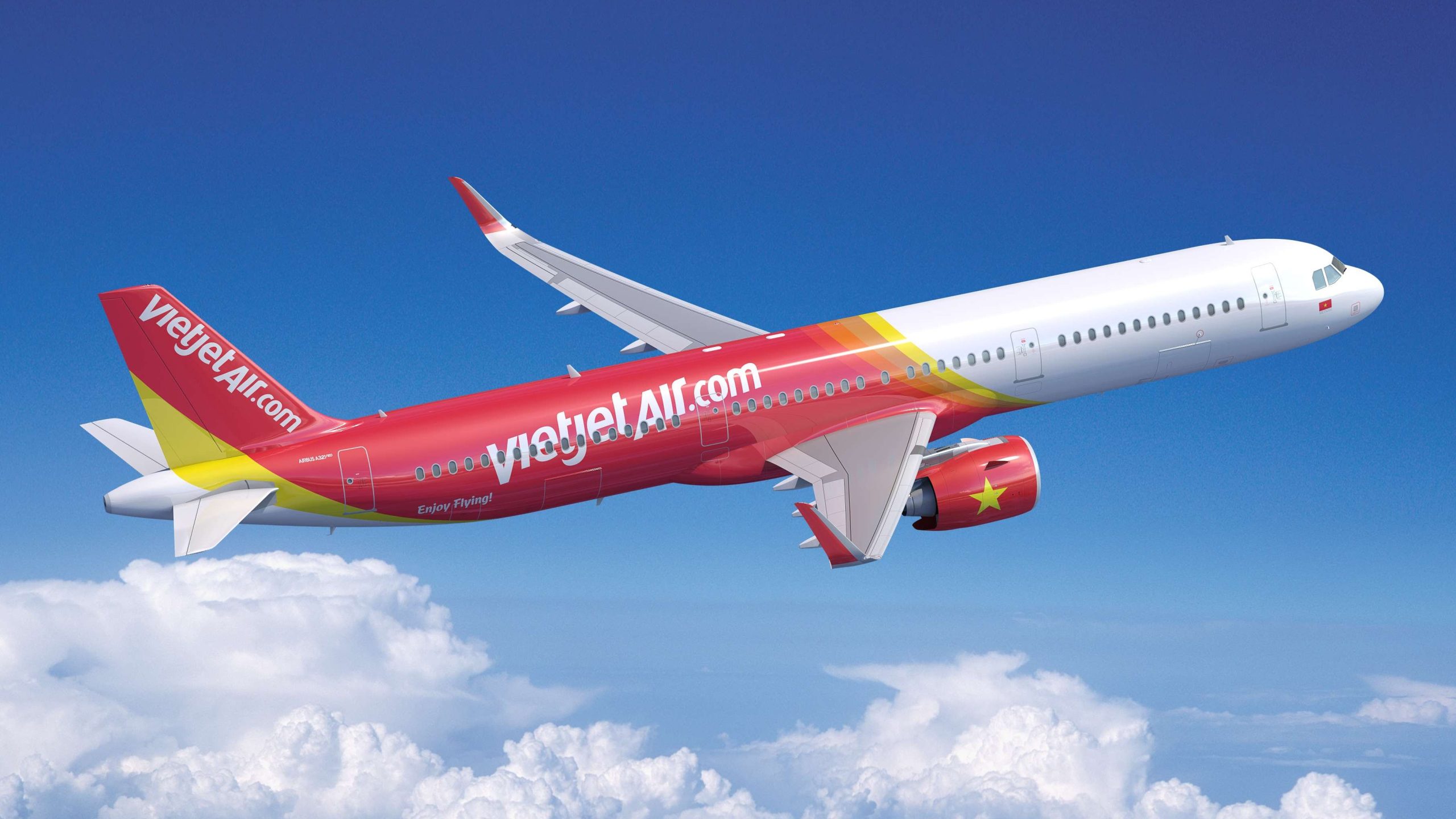 Airbus A321neo v barvách společnosti Vietjet. Zdroj: Airbus