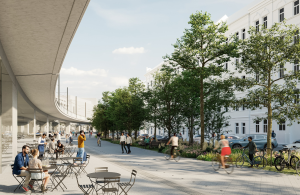 Koncepční studie okolí estakády u Výstaviště. Zdroj: DH Architekti