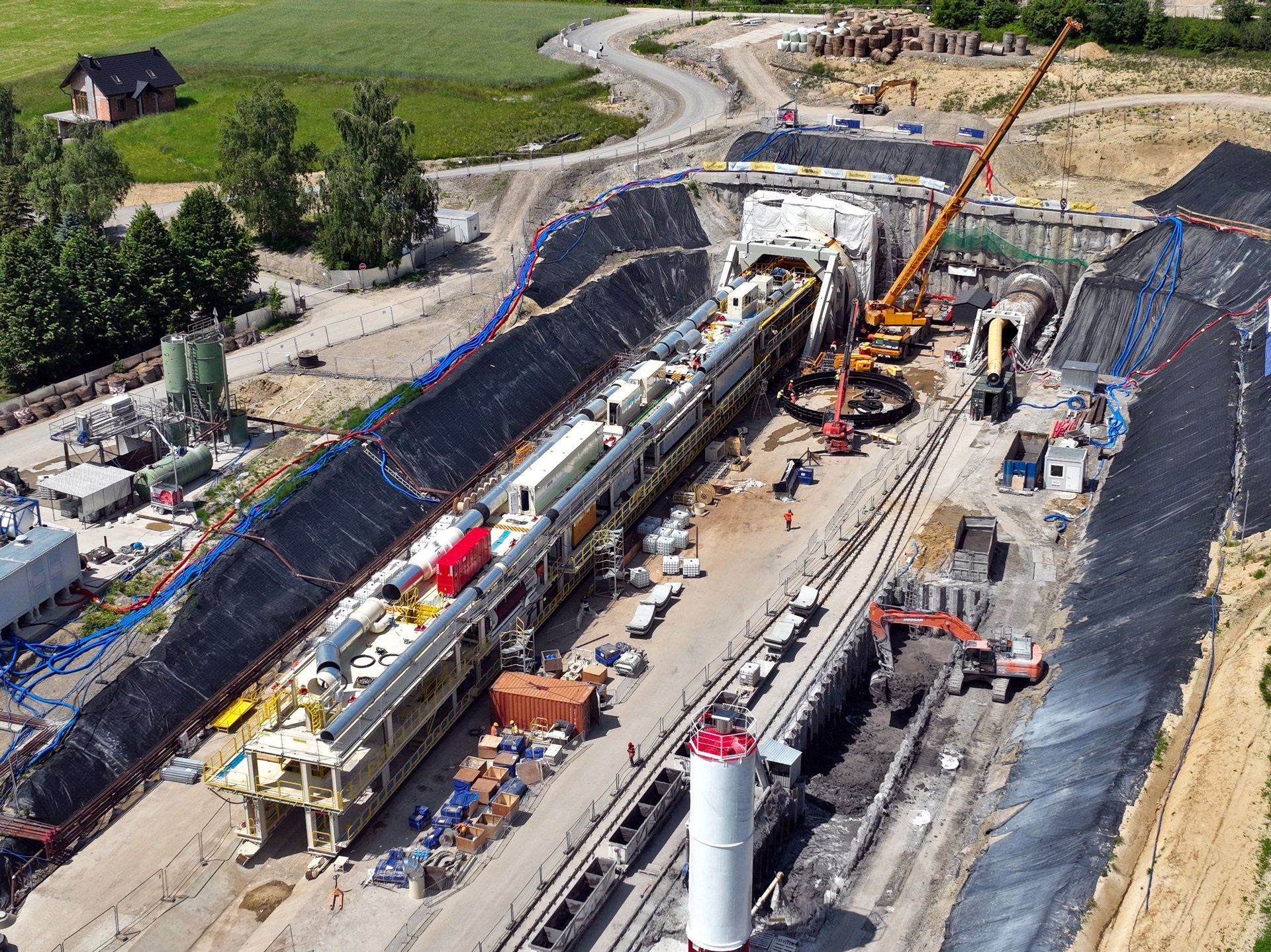Práce na tunelu Pisarzowa. Foto: PKP PLK