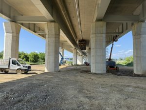Práce na stavbě D1 Říkovice - Přerov. Foto: ŘSD