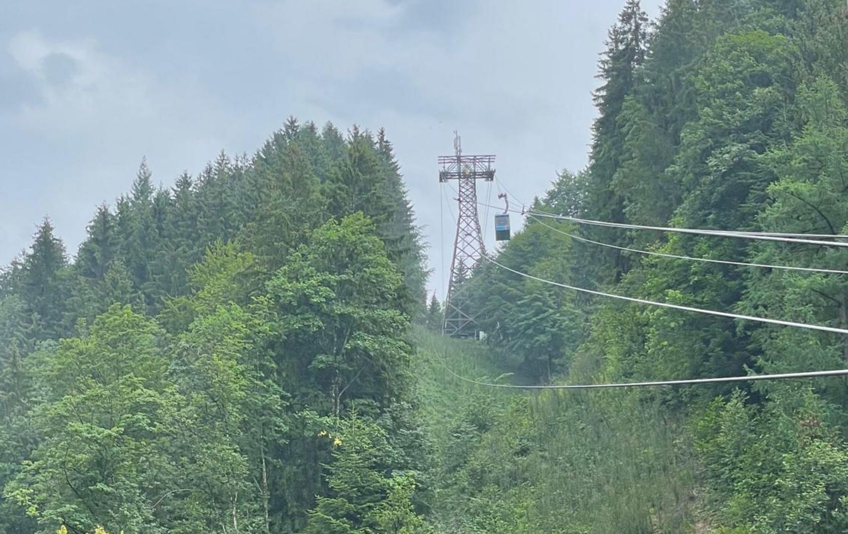Uvíznutá lanovka Karrenseilbahn. Foto: Stadt Dornbirn