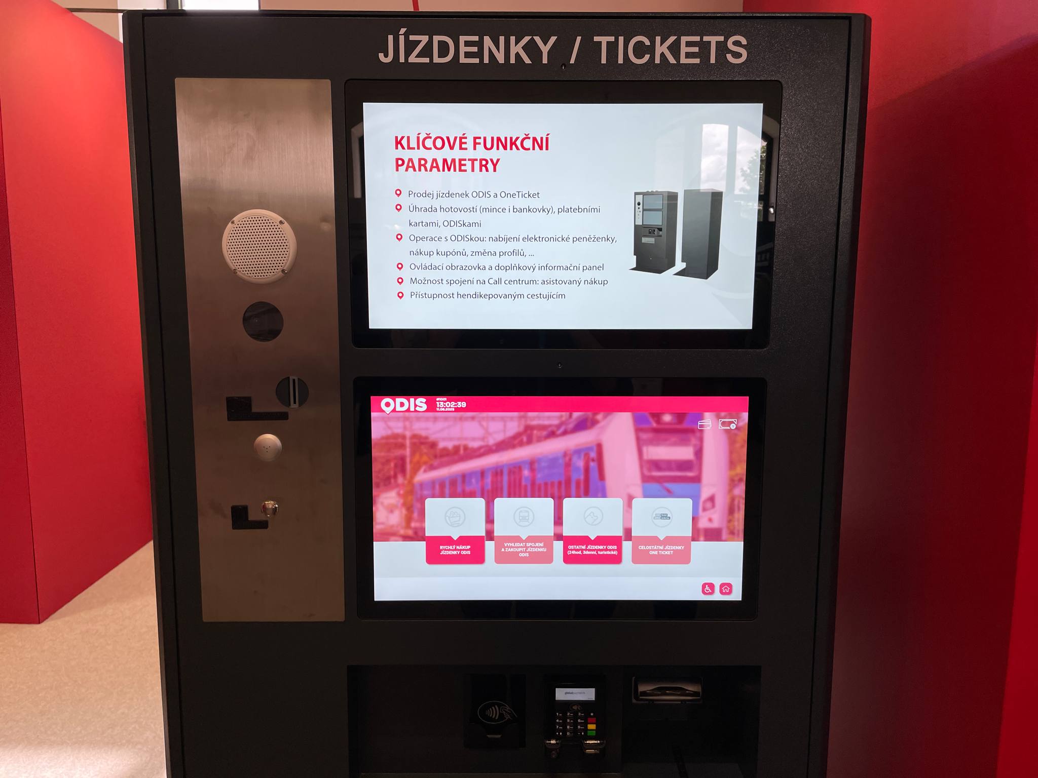 Automat pro nádraží v Moravskoslezském kraji. Foto: Zdopravy.cz / Vojtěch Očadlý