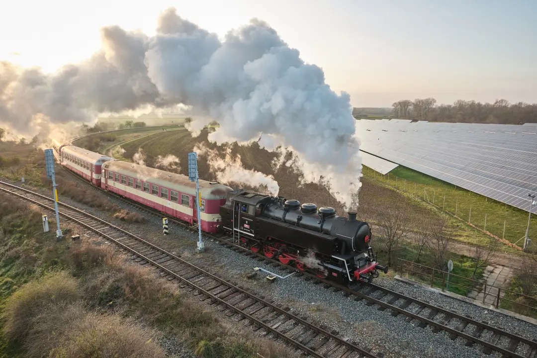 Parní lokomotiva 525.1 (EP 1000). Foto: Spolek pro veřejnou dopravu jihozápadní Moravy