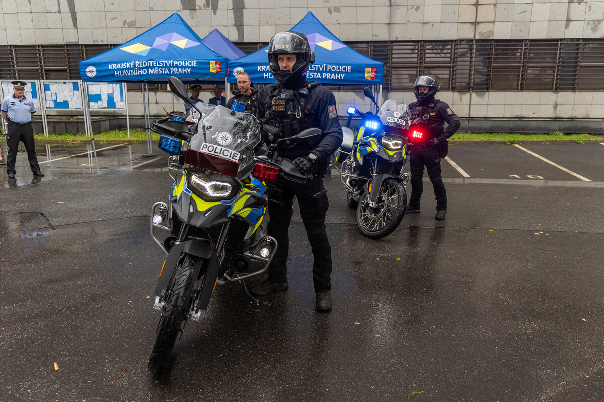 Nové motorky pražských policistů. Zdroj: Policie ČR
