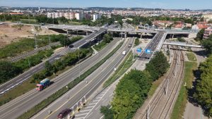 Mosty na ulici Otakara Ševčíka v Brně. Foto: ŘSD