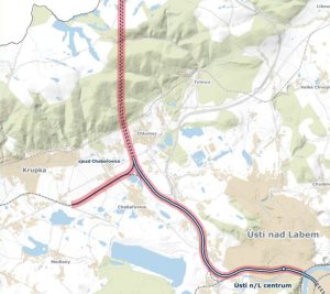 Trasa VRT RS4 Ústí nad Labem -Krušnohorský tunel. Foto: Správa železnic