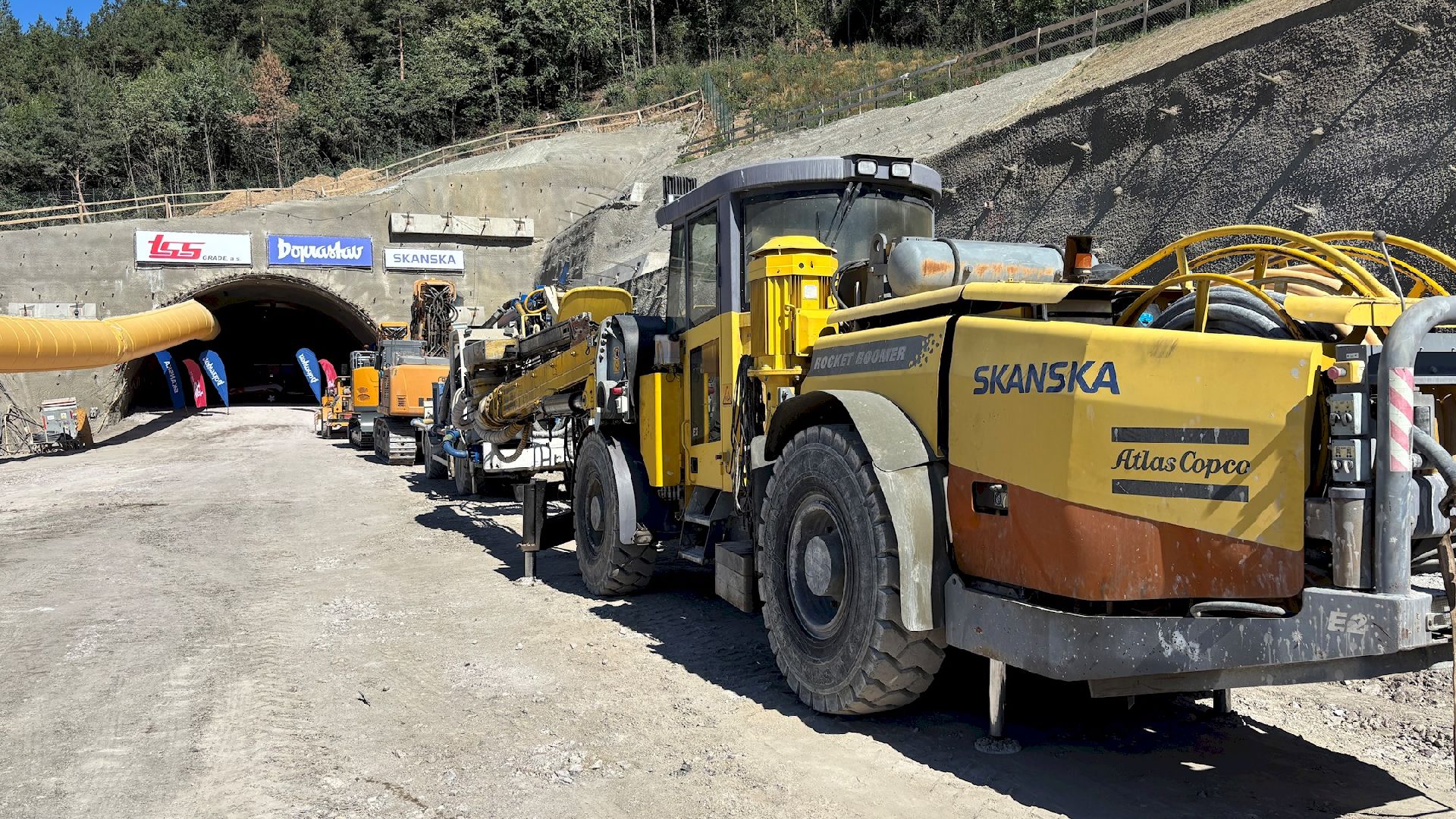 Stavba tunelu Španí Háj. Foto: Skanska