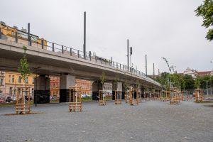 Estakáda u Výstaviště dva týdny před zahájením provozu. Foto: Ropid
