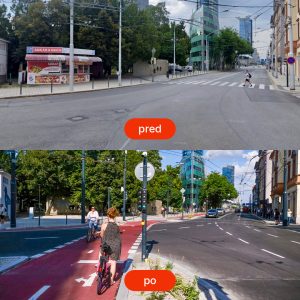 Proměna ulic v Bratislavě.
Zdroj: mesto Bratislava