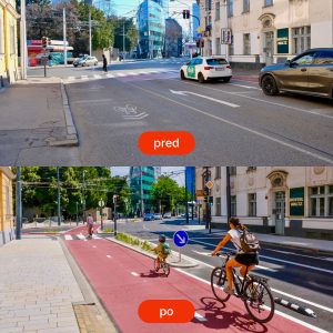 Proměna ulic v Bratislavě.
Zdroj: mesto Bratislava