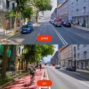 Proměna ulic v Bratislavě.
Zdroj: mesto Bratislava