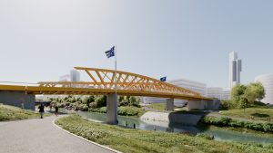 Plánovaný most Na Karolině v Ostravě.
Zdroj: město Ostrava