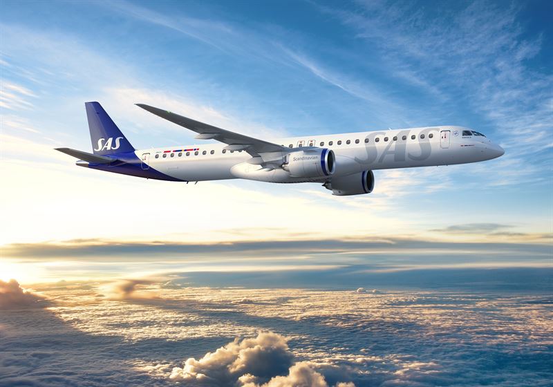 Embraer E195-E2 v barvách letecké společnosti SAS. Zdroj: SAS