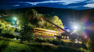 Vyprošťování vykolejeného vlaku u Riedlingenu. Foto: Thomas Niedermüller / Deutsche Bahn