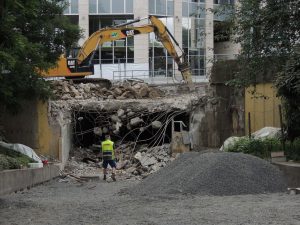 Bouraný podchod pod magistrálou u Národního muzea. Foto: Ropid