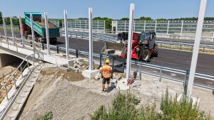 Práce na D55 Moravský Písek - Bzenec. Foto: ŘSD