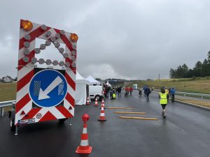Den otevřené stavby na dokončovaném obchvatu Nové Paky. Foto: ŘSD