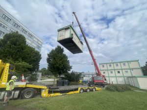 Zahájení likvidace buňkoviště na libereckém autobusovém nádraží. Foto: Jan Sůra / Zdopravy.cz