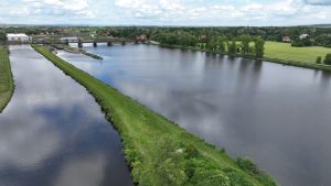Zdymadlo Miřejovice, horní voda. Pramen: ŘVC