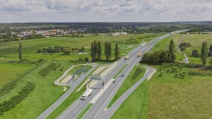 Vizualizace čtyřproudé přeložky silnice I/12 - obchvat Úval a Běchovic. Zdroj: ŘSD