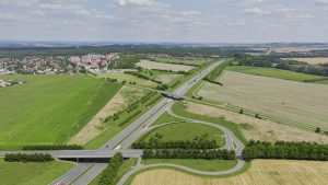 Vizualizace čtyřproudé přeložky silnice I/12 - obchvat Úval a Běchovic. Zdroj: ŘSD