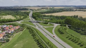 Vizualizace čtyřproudé přeložky silnice I/12 - obchvat Úval a Běchovic. Zdroj: ŘSD