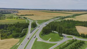 Vizualizace čtyřproudé přeložky silnice I/12 - obchvat Úval a Běchovic. Zdroj: ŘSD
