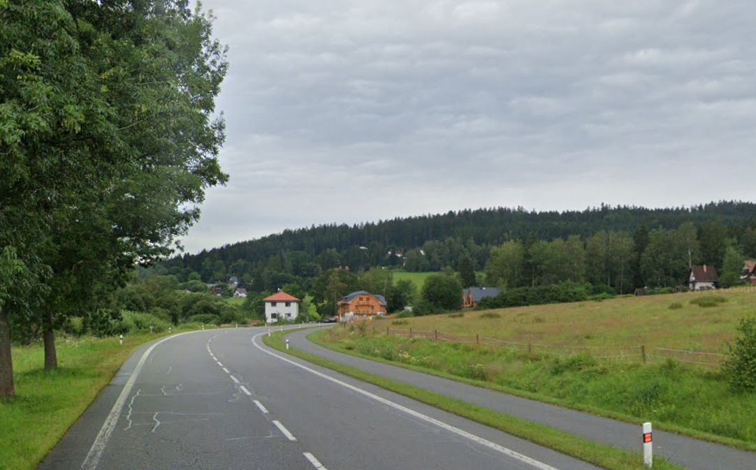Silnice I/39 u Horní Plané. Foto: Google Street View