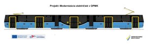 Podoba zmodernizované tramvaje pro Košice. Zdroj: DPMK