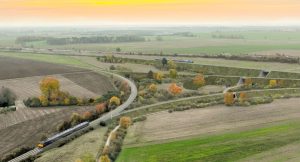 Vizualizace vedení trati VRT Podřipsko. Foto: Rusina Frei Architekti