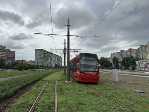 1. den ostrého provozu tramvají na nové trati v Petržalce.
Foto: Martin Žarnovický