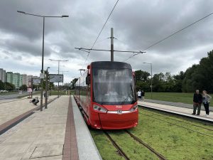 1. den ostrého provozu tramvají na nové trati v Petržalce.
Foto: Martin Žarnovický