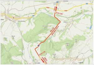 Situace opravy silnice I/57 Pitárné–Damašek. Zdroj: ŘSD