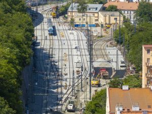 Příprava napojení kolejí pod Vítkovem na Negrelliho viadukt. Foto: SŽ