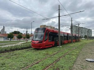 1. den ostrého provozu tramvají na nové trati v Petržalce.
Foto: Martin Žarnovický