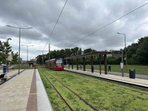 1. den ostrého provozu tramvají na nové trati v Petržalce.
Foto: Martin Žarnovický