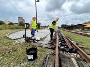 Práce na obnově úzkokolejek, víkend 26. a 27 července 2025. Pramen: Gepard Express