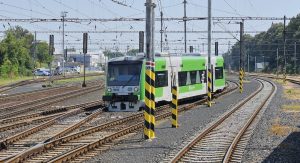 Vykolejení motorového vozu 841.206 v Lovosicích. Foto: Pieter Hollants