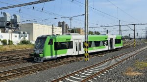Vykolejení motorového vozu 841.206 v Lovosicích. Foto: Pieter Hollants