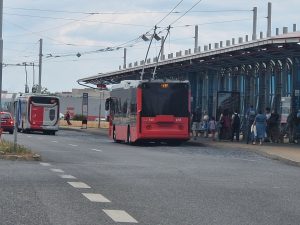 Trolejbus Bozankaya SNG 12T během homologační jízdy v Letňanech. Foto: Zdopravy.cz, Jan Nevyhoštěný
