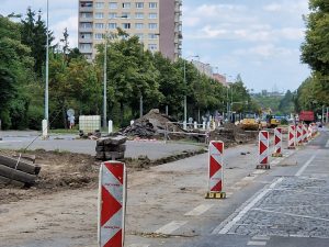 Výstavba tramvajové trati v Počernické ulici v pražských Malešicích. Foto: Zdopravy.cz / Jan Nevyhoštěný