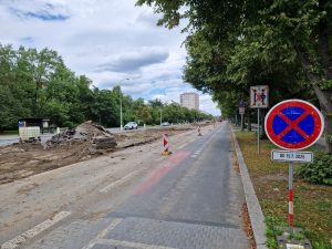 Výstavba tramvajové trati v Počernické ulici v pražských Malešicích. Foto: Zdopravy.cz / Jan Nevyhoštěný