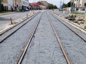 Oprava tramvajové trati na Bílé hoře v Praze (stav 7. 7. 2025). Foto: Zdopravy.cz