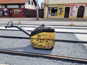 Oprava tramvajové trati na Bílé hoře v Praze (stav 7. 7. 2025). Foto: Zdopravy.cz