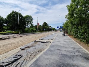 Rekonstrukce Karlovarské ulice v Praze (stav 7. 7. 2025). Foto: Zdopravy.cz