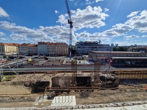 Rekonstrukce Smíchovského nádraží (stav v srpnu 2025). Foto: Zdopravy.cz / Jan Nevyhoštěný