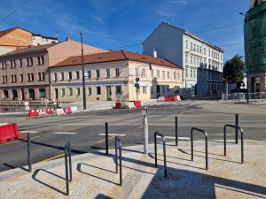 Rekonstrukce a narovnání tramvajové trati u pražského výstaviště. Foto: Zdopravy.cz