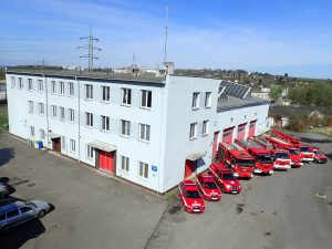 Areál hasičů Správy železnic v Plzni. Zdroj: Pilsen railway firefighters